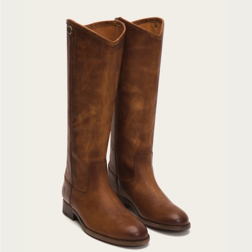 Frye Melissa Button 2 sz 9.5 in Cognac
